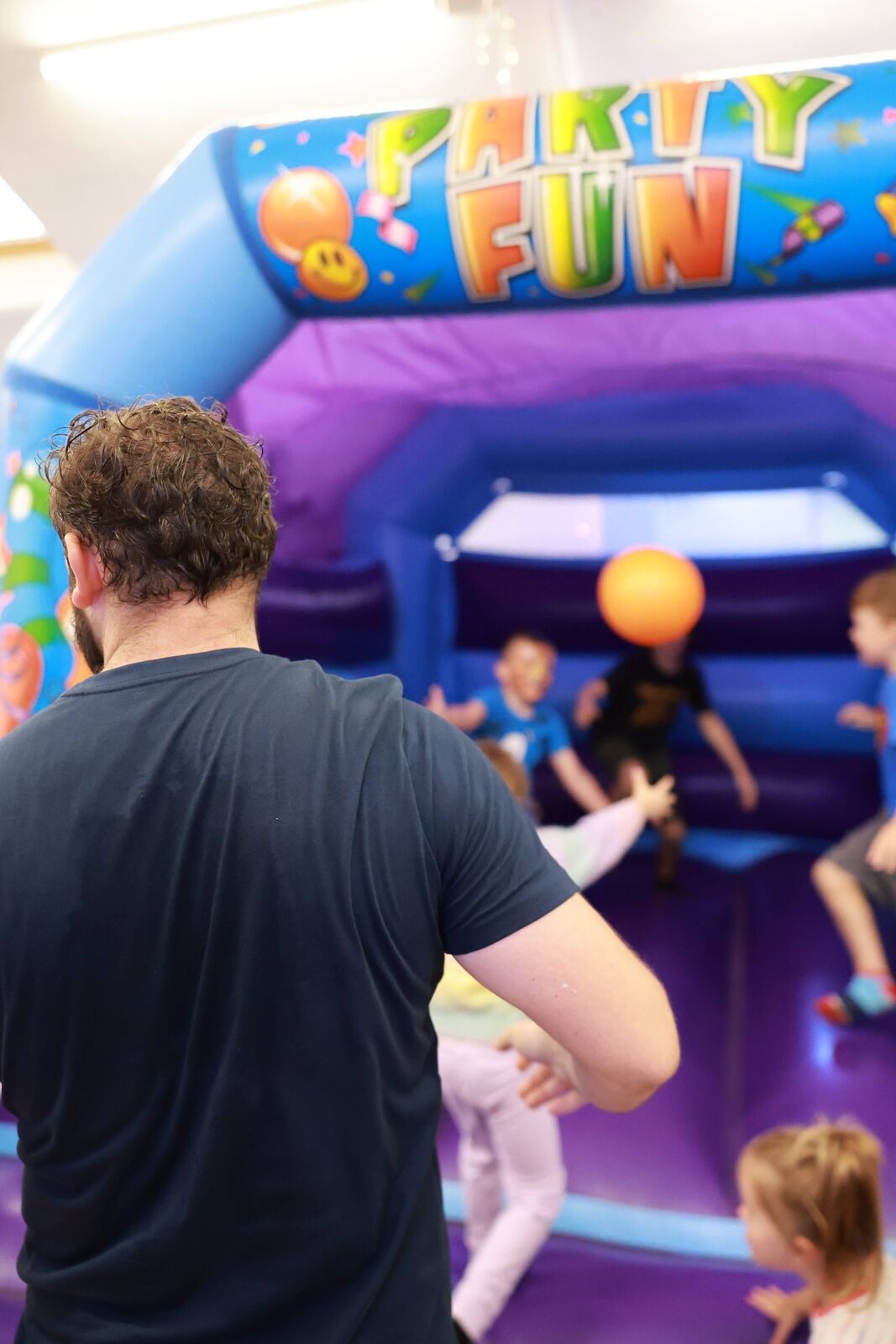 The bouncy castle at a community event