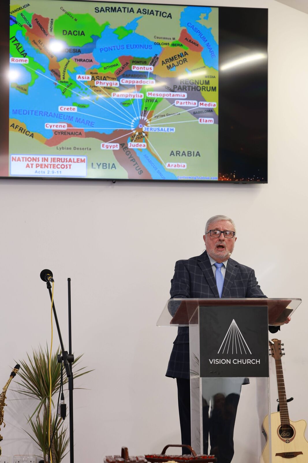 A guest speaker at Vision Church